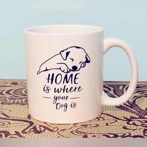 Ceramic Coffee Mug "Home is where your dog is" Royal Norfolk 8oz